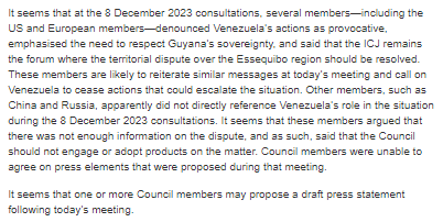 Guyana miente!

Lleva una semana indicando que todos los miembros del Consejo de Seguridad de la ONU los apoyaron durante la reunión del #8Abr LO CUAL ES TOTALMENTE FALSO #15Abr #MiMapa 

Leamos el último párrafo:

'...Otros miembros, como China y Rusia, aparentemente no hicieron…