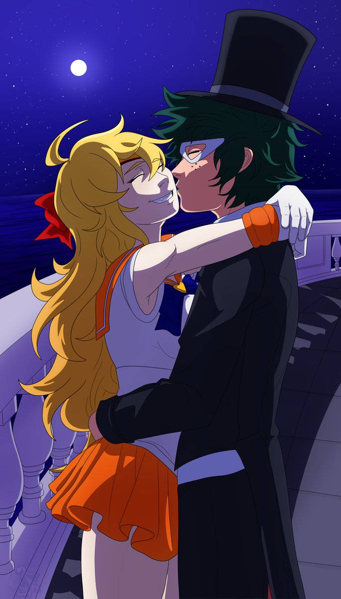 Hello everyone

Here's a image of my number 2 ship                                                                        

Yang (RWBY) X Midoriya (My Hero Academia

Of Them Loving One Another As Tuxedo Mask And Sailor Venus 

#SaveRWBY #sailorvenus #greenlightrwbyvolume10