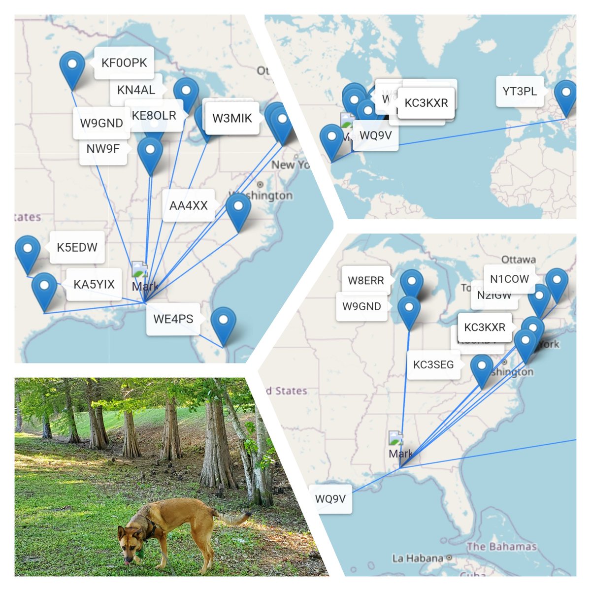 I completed 2 quick activations today at #US3608 & #US8327.  TYVM, Hunters!  I appreciate each of U!  Plus, the weather was lovely too! #HAMRS #QSOmap #CQ #QSO #QSOs #POTA #POTAlife #HAMlife #hamradio #AmateurRadio #ParksOnTheAir #flstateparks #FloridaStateParks #supportyourparks