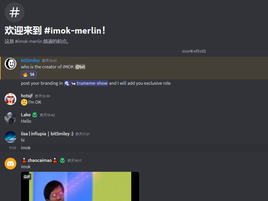 IMOK的 <a href="/bitCow_AMM/">bitCow</a>   官方DC频道已经建立
欢迎大家加入
微信1群即将400人
IMOK在诞生之后的48小时里
逐渐的长大💖
IMOK's <a href="/bitCow_AMM/">bitCow</a> official DC channel has established
Everyone is welcome to join
WeChat group is  400 members
IMOK in the 48 hours after its birth
Gradually growing up💖