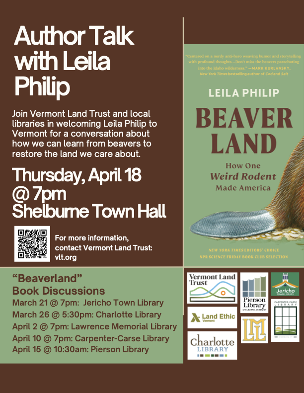 Nice display up in the Pierson library in the Shelburne Town Hall for Earth Week -- check out the beaver track! Looking forward to driving up to Vermont for my talk this Thursday. Please consider joining us if you are in the area.