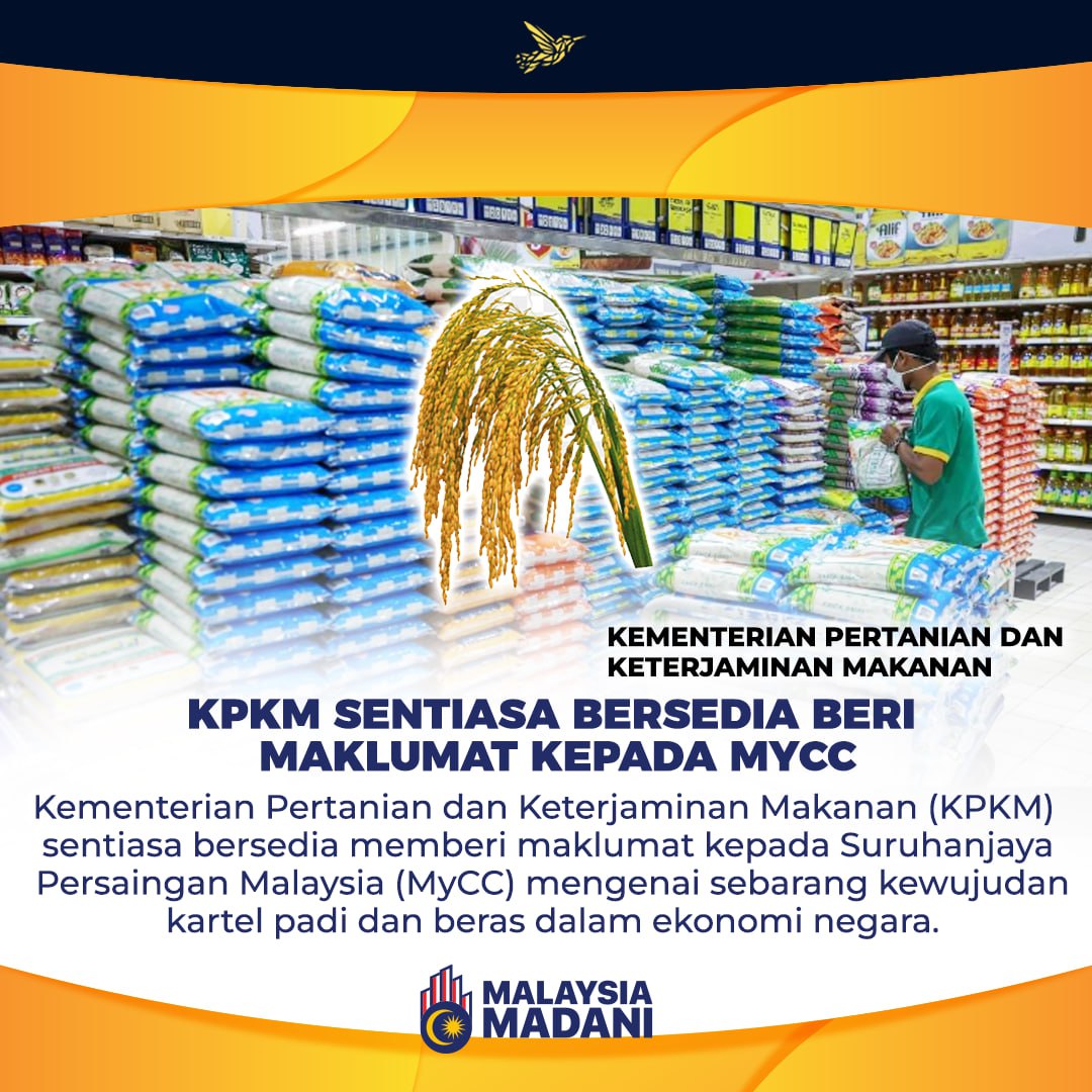 KPKM SENTIASA BERSEDIA BERI MAKLUMAT KEPADA MYCC
#MalaysiaMADANI #kerajaanPerpaduan #malaysiaviral #kerajaanMadani #MYCC 3kartel #padi #beras #penang #pulaupinang #KPKM #demirakyatpenang