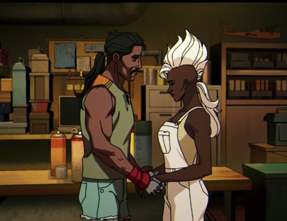 I'm never going to get over Storm asking Forge how he lost his hand & leg, that man pouring his heart out about it, and her response being '... I miss flying.' That was WILD behavior lol. She said, 'Ya, thas real sad. ANYWAY, back to me. I miss being in the air and goin Fwoosh'