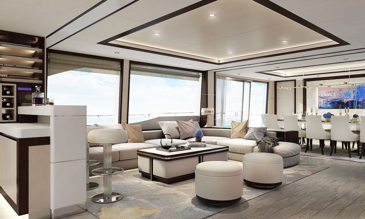 HeyseaYachts's tweet photo. Interiors all agreed and 4 of these awesome 112’ Asterias being built side by side at Heysea right now. If you want a semi custom boat check is out. https://t.co/h625sXIzU3 https://t.co/jKwmsEa1DL