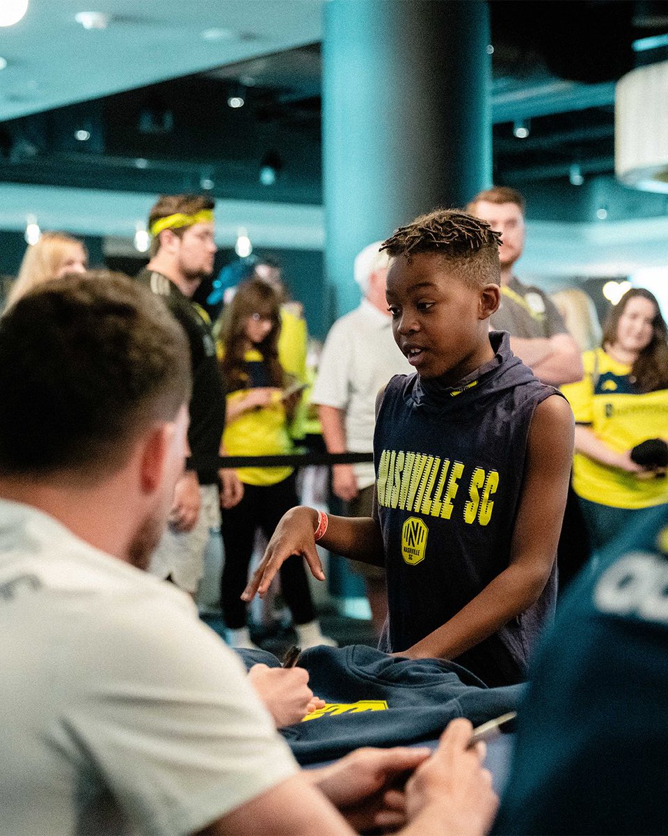 NashvilleSC's tweet photo. We hosted a Meet the Team event today for our Season Ticket Members at @GEODISPark

Join the Next Act today to secure your place in line for season tickets and get exclusive benefits like this for next year.

🔗: https://t.co/y5Md8UsNjV https://t.co/1g0UPHhHzx