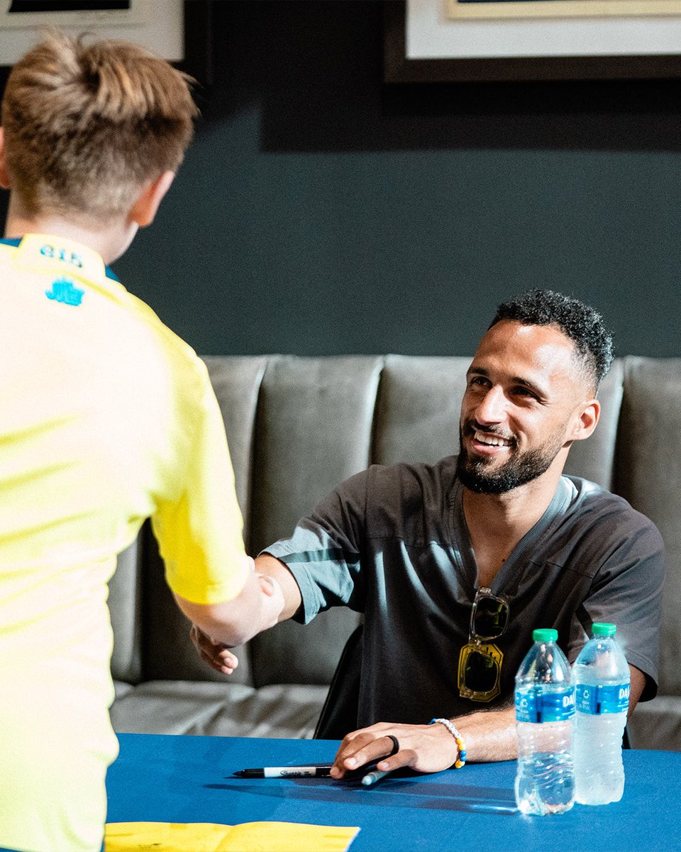 NashvilleSC's tweet photo. We hosted a Meet the Team event today for our Season Ticket Members at @GEODISPark

Join the Next Act today to secure your place in line for season tickets and get exclusive benefits like this for next year.

🔗: https://t.co/y5Md8UsNjV https://t.co/1g0UPHhHzx