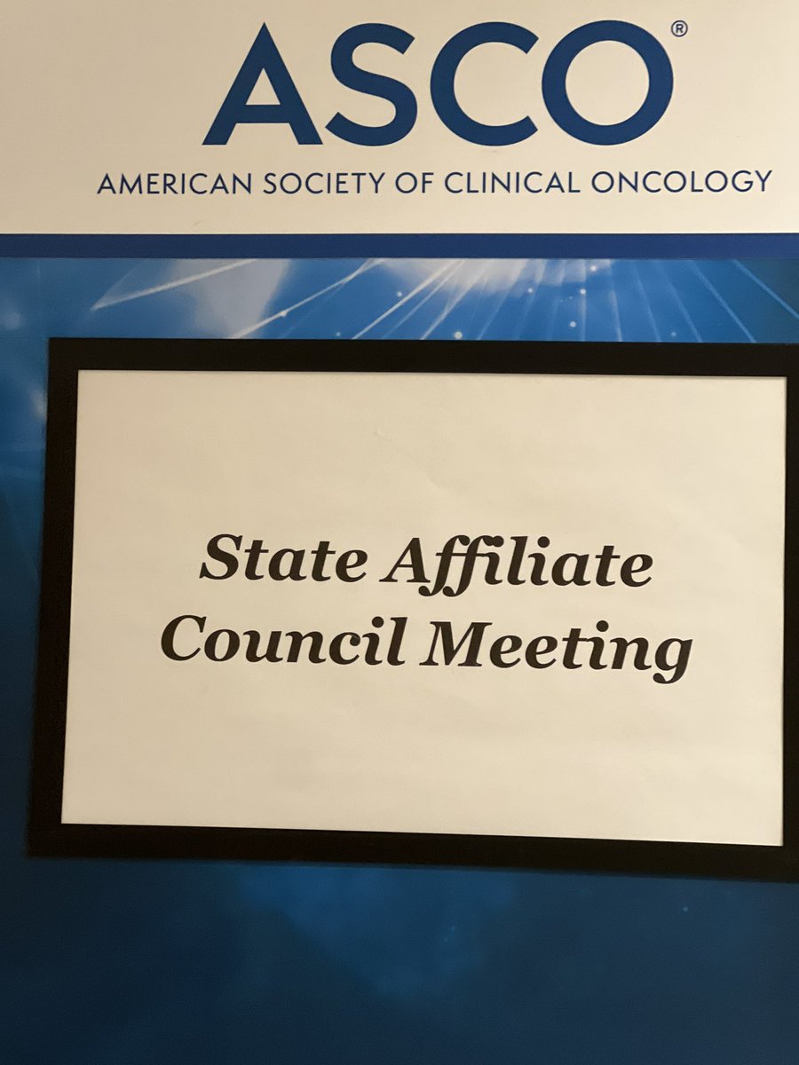 Terrific meeting at ASCO-State Affiliates Program. Great to see so many states repres Hawaii and Alaska! Covered important topics-implementation of patient navigation , access to opioids for cancer patients +key state legislation that affects access to cancer care. Committed