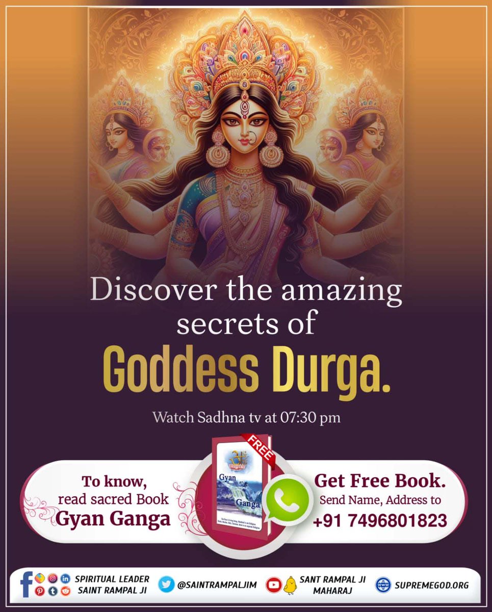 #देवी_मां_को_ऐसे_करें_प्रसन्न On Navratri, know who is that God who has innumerable arms and who is worshiped by Durga herself. Must read spiritual book 'GYAN GANGA'📓 Read Gyan Ganga