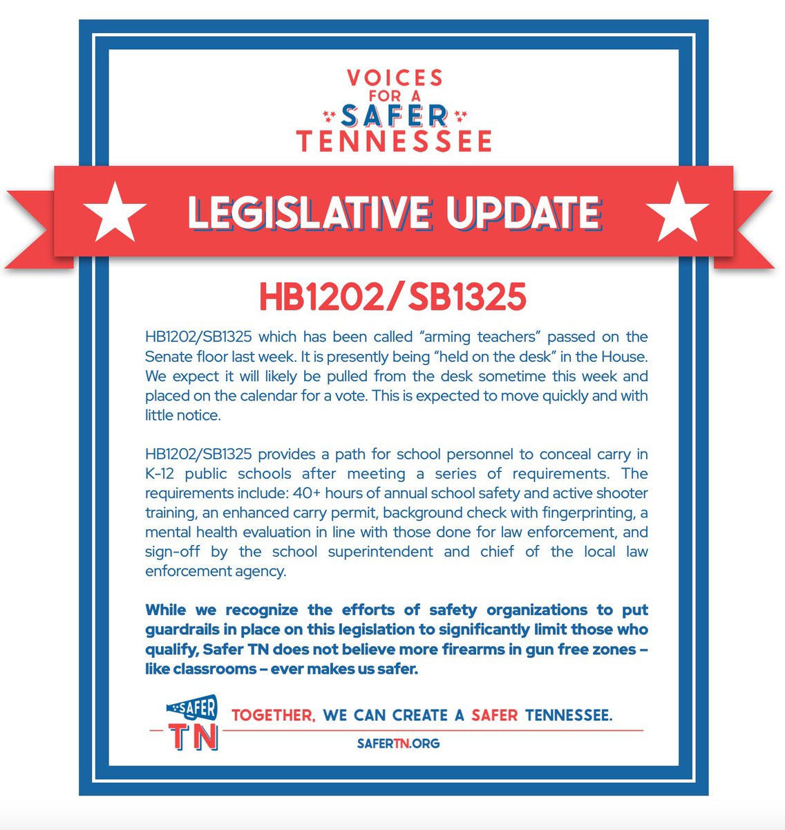 MONDAY, APRIL 15th LEGISLATIVE UPDATE: Because legislative session is winding down, there is lots of activity. Please check out these slides for today’s updates on several of the bills we’re tracking.