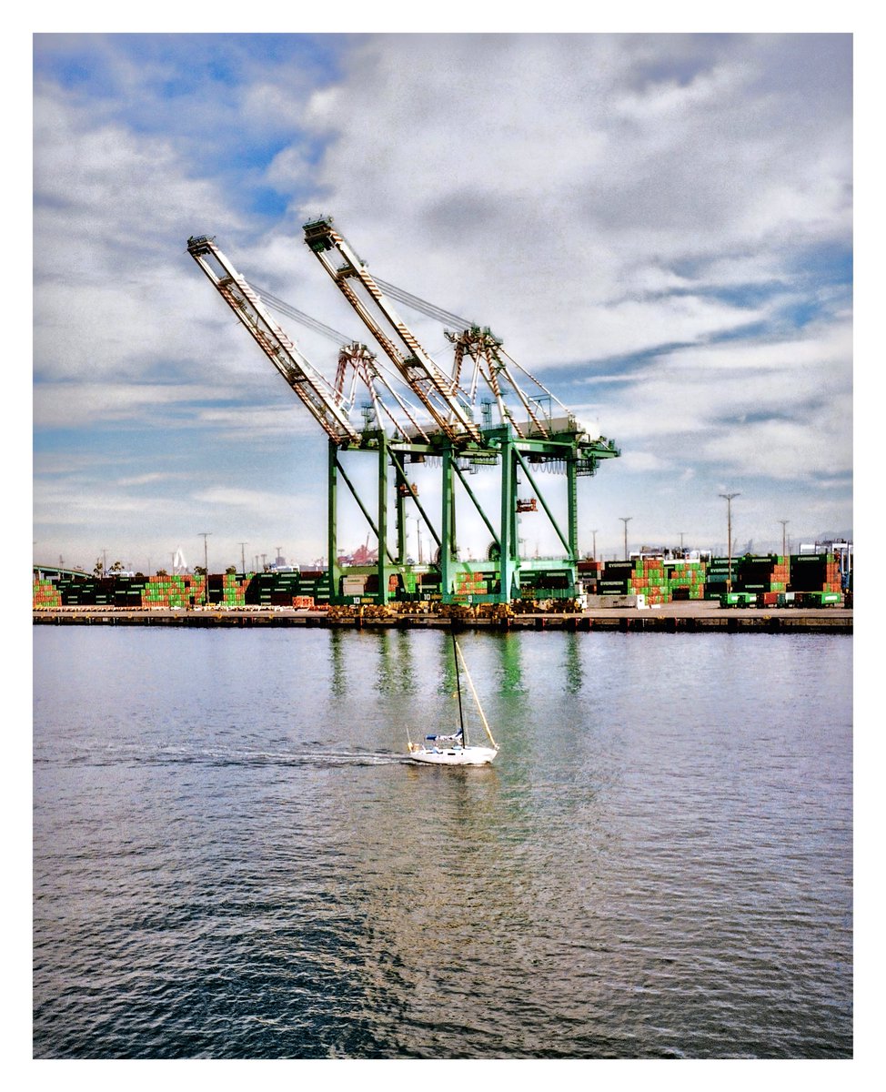 San Pedro Bay Port Complex Fuji GS645W Kodak Portra 160 #believeinfilm #filmphotography