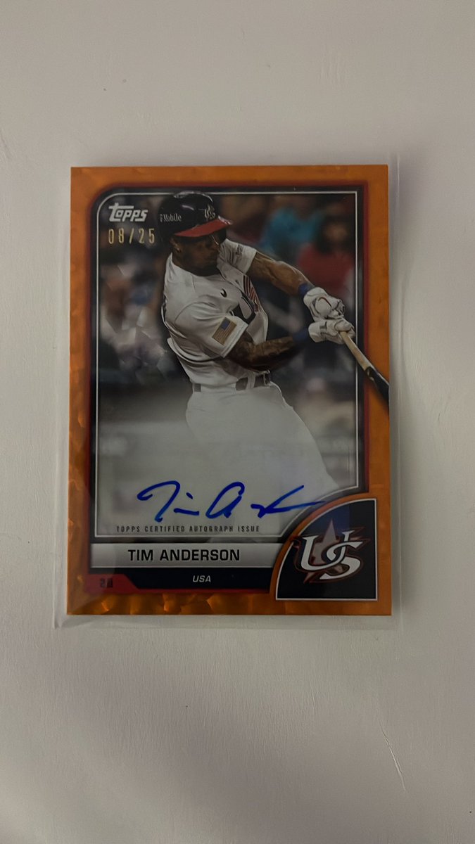 The newest card to my ORANGE collection! #08/25: MIAMI MARLINS SHORTSTOP TIM ANDERSON ⚾️ 🇺🇸 USA 🇺🇸 ⚾️ @CardPurchaser #LETSGETLOUDER