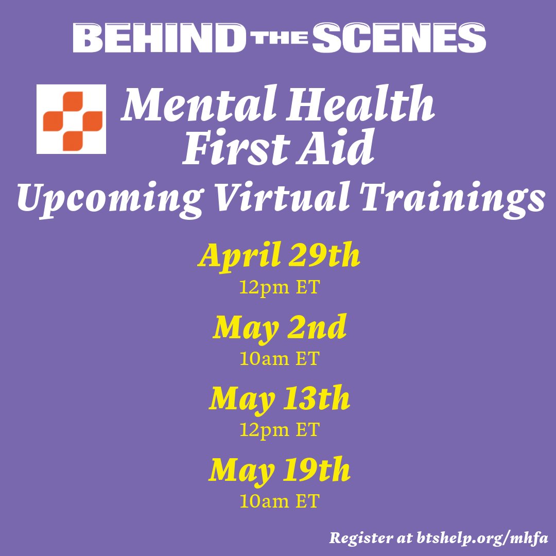 Register for an upcoming #mentalhealthfirstaid online training! Become a certified #mentalhealthfirstaider with this valuable course, brought to you with special care from industry professionals. 

Check out the link in our bio for more information today!

#MentalHealthMonday