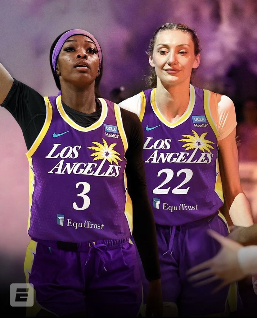 THIS NEW DUO IN LA 🔥😈 #CameronBrink #RickeaJackson #WNBA #WNBADraft