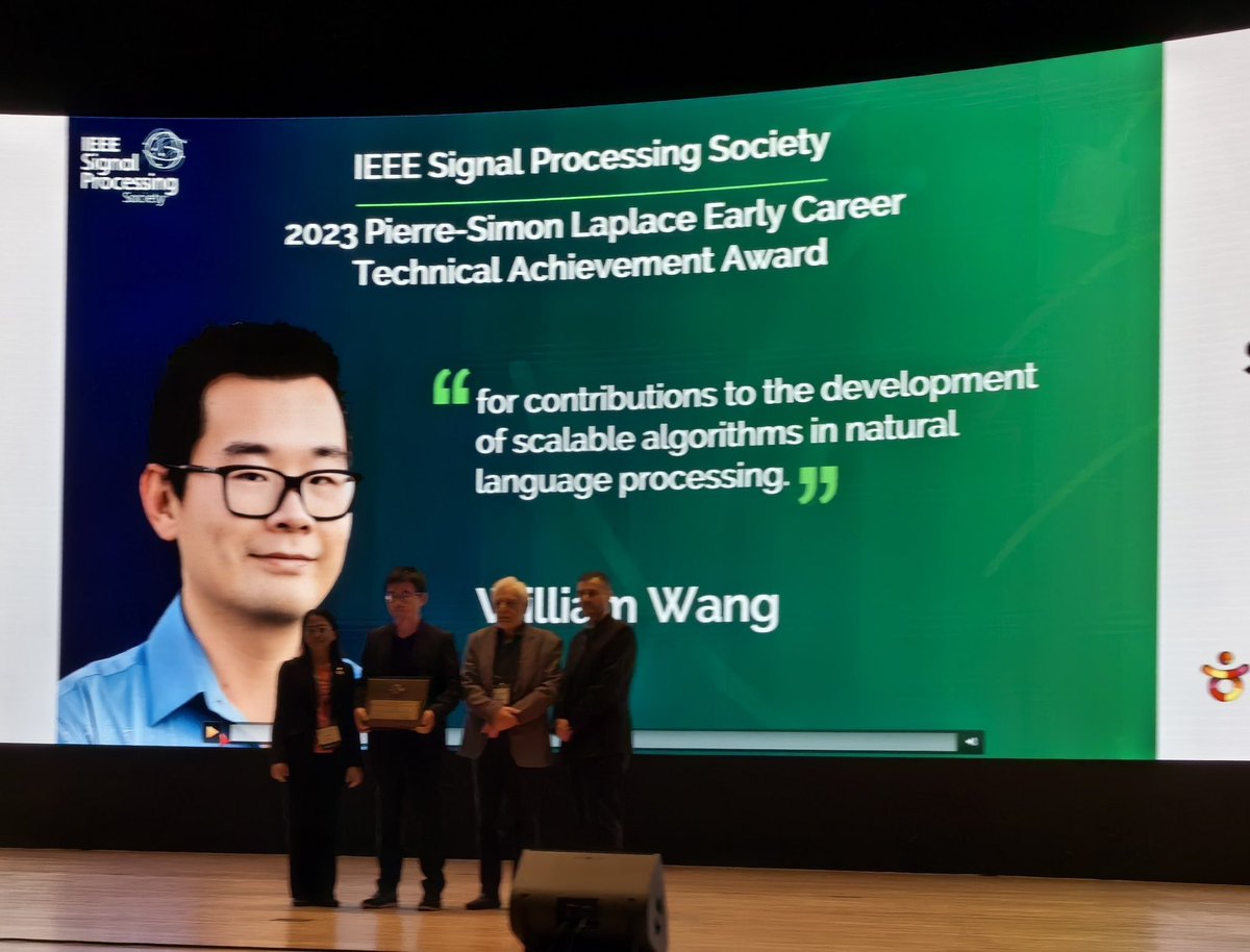 I’m honored to receive the 2023 Pierre-Simon Laplace Award from the IEEE Signal Processing Society today in Seoul, Korea! 🌟 Deeply grateful to my students, collaborators, colleagues, and mentors. Your support make this a shared honor. #IEEE #SignalProcessing #ICASSP2024