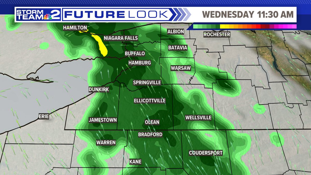 Mainly clear skies through Tuesday, then rain showers return starting Wednesday. The full forecast tonight on Ch. 2 News at 11pm. Updates are also at wgrz.com.