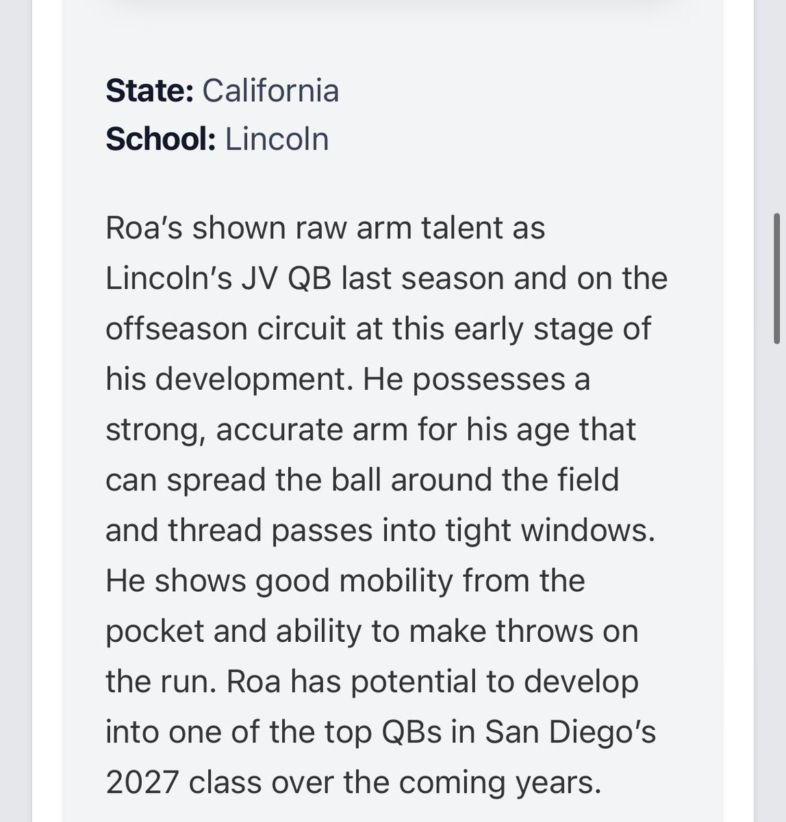 Thanks for the write up @PrepRedzoneCA, the work is not gonna stop. @THEHIVEFB @DREAMCHASERS619 @JsonCarter @LeftCoastAthl @CoachDanny10