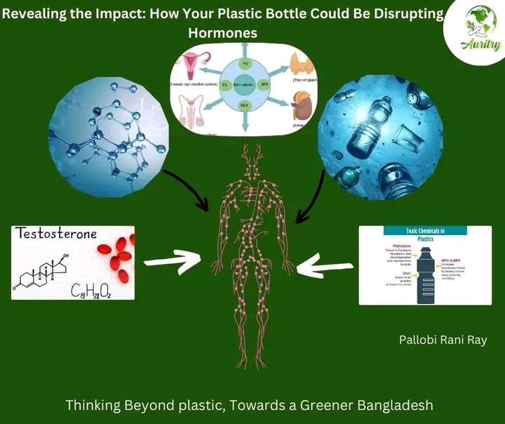 Revealing the Impact: How Your Plastic Bottle Could Be Disrupting Hormones

Have you ever considered the hidden secrets lurking within your plastic water bottle?

#Auritry
#SayNoToPlastic

Content and Graphic: Pallobi Rani Ray.