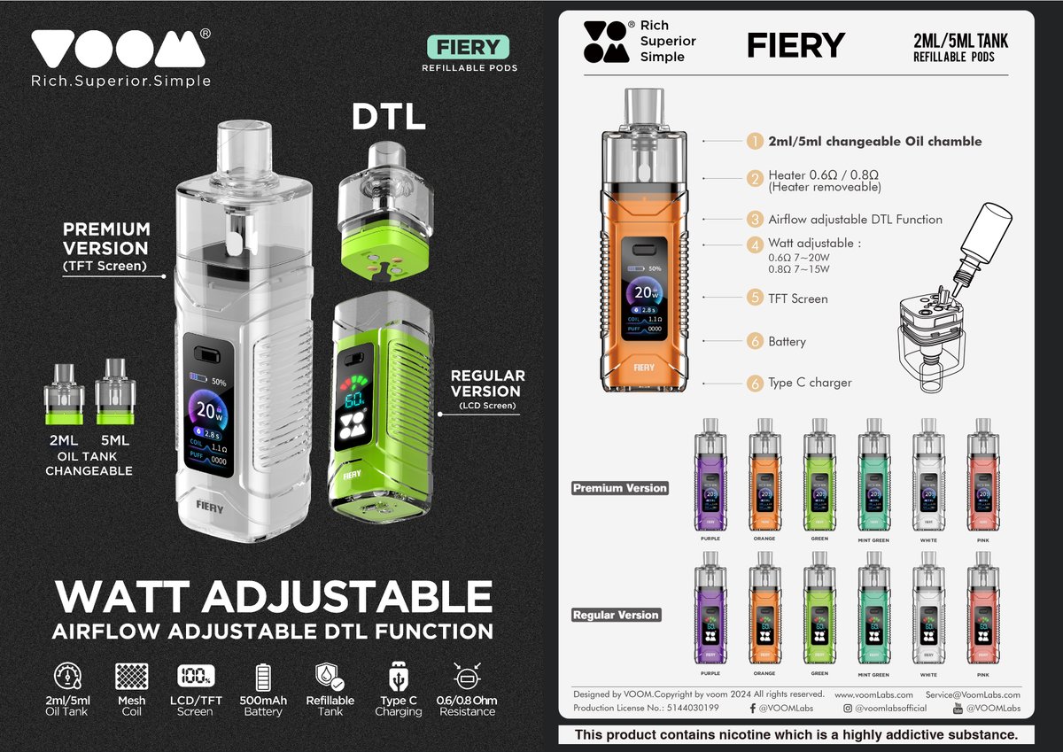 NEWEST REFILLABLE &amp; WATT CHANGEABLE DTL VAPE👏👏
#vape#disposable vape#e-cig#e-cigarette#electronic cigarette#puff#wholesale vape#big puff#small puff#vape distribution#tpd comply#voom#vapesoul#vaper #vapelife #vapeuk #e liquid#vape labs#flavors# puff clouds