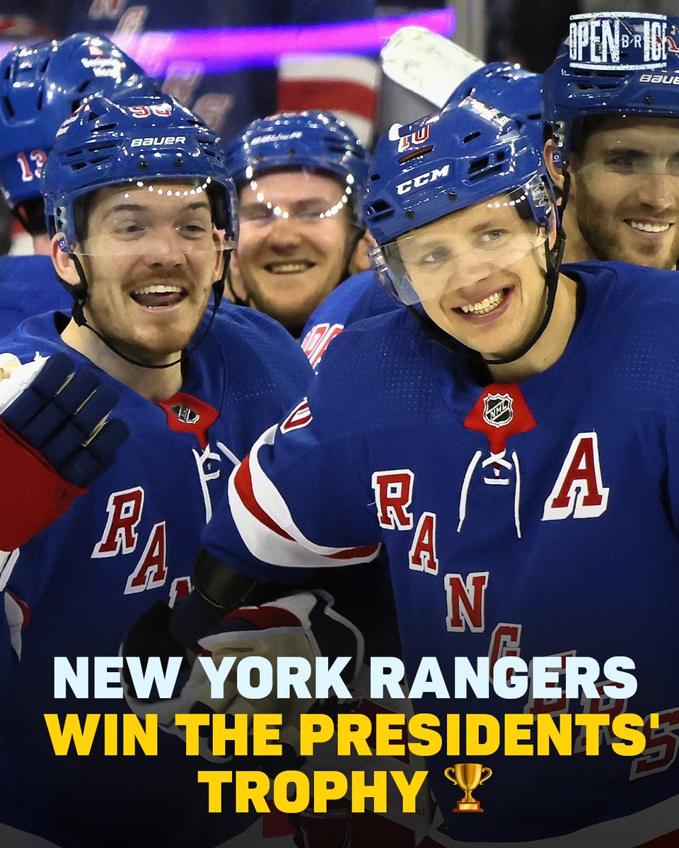 The Rangers have won the Presidents Trophy 🏆