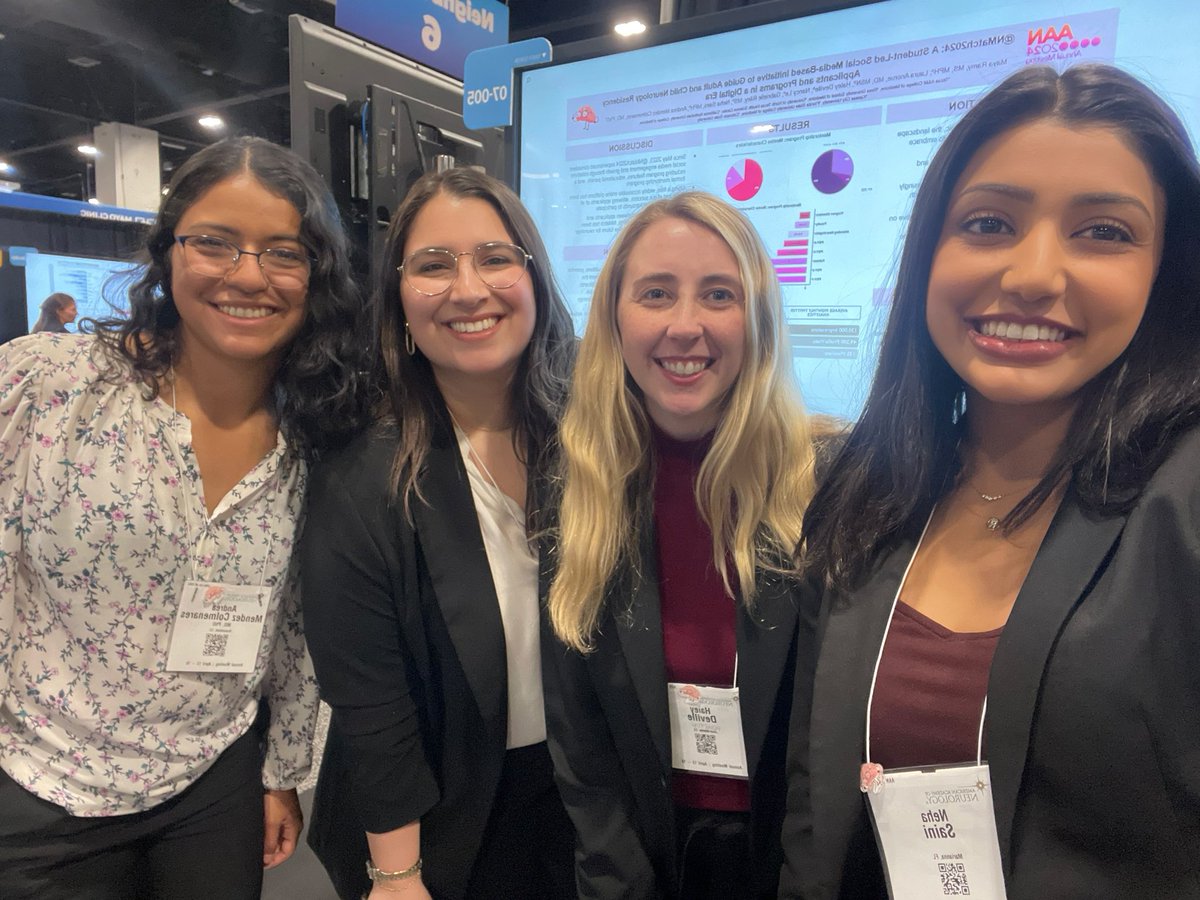 Thanks to everyone who stopped by our poster today! We loved meeting you all! 🧠 ‼️ Due to the overwhelming interest expressed at #AANAM, we will be extending our leadership board application to Friday, April 19th ‼️ We cannot wait to read your apps! 🩷