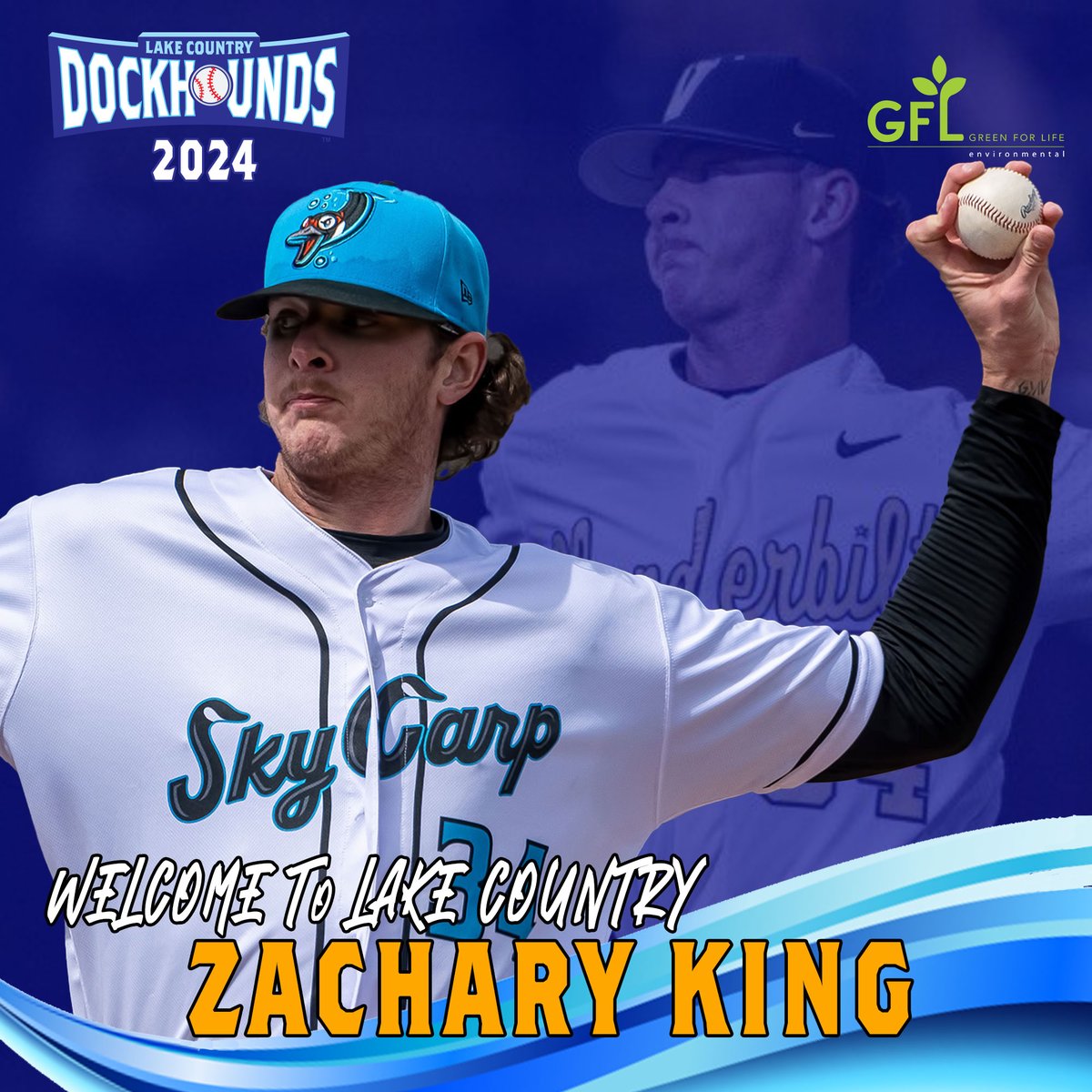 🚨Player Announcement 🚨 Welcome to Lake Country, Zachary King! Zachary King comes to us after spending time with the Beloit Sky Carp. This tall left handed pitcher has recorded over 300 strike outs in 285 minor league innings. #BarkLoud #HowlYeah #TheseAreMyHounds