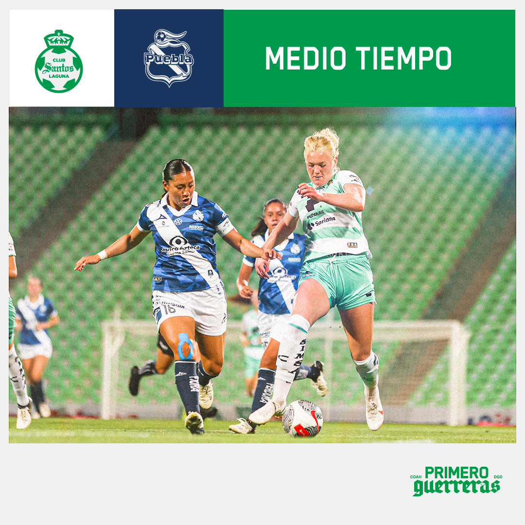 ⏱️ | 45' + 4' Termina la primera mitad del encuentro 🆚 Puebla. #PrimeroGuerreras #SAN 0️⃣ - 0️⃣ #PUE