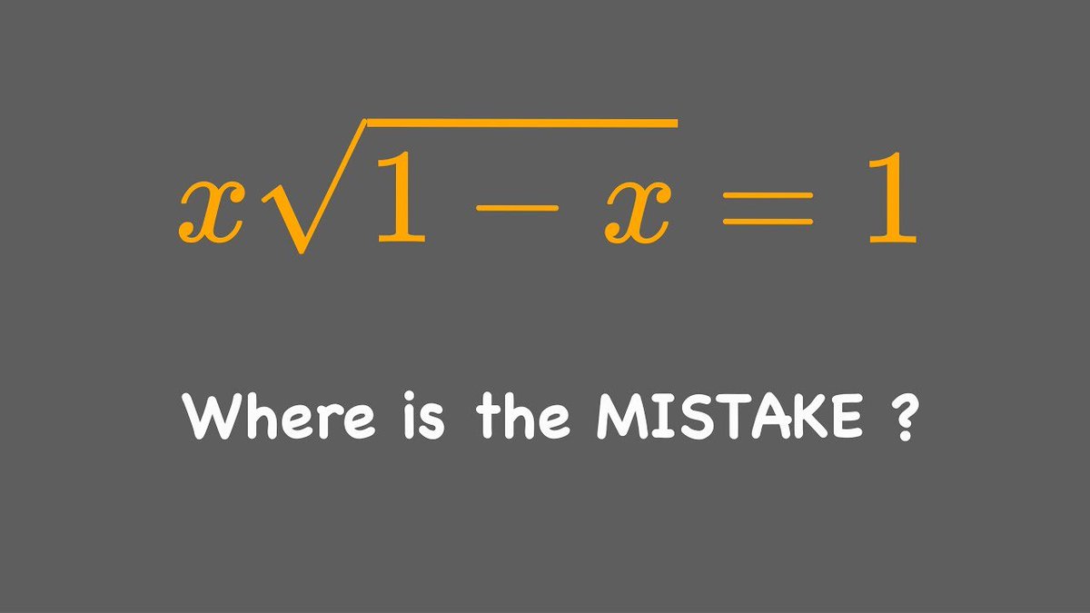 You May Do It Wrongly | Math Examination 
#mathexam #mathchallenge #radicalequations
youtu.be/74_WNSxPaEQ?si… via @YouTube @Apple @GoodnotesApp