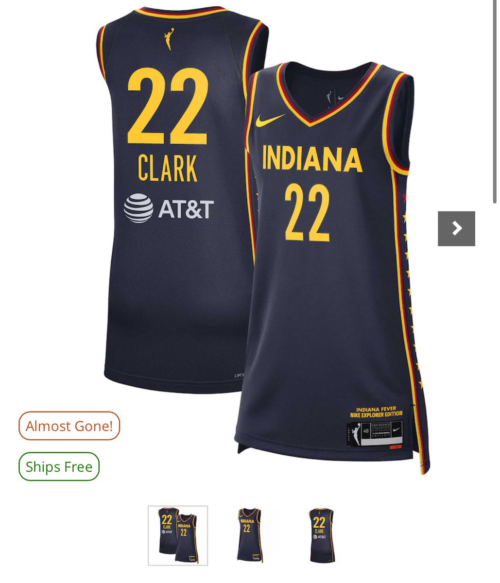 In one hour, Fanatics shows that it has sold out of Caitlin Clark’s Fever jersey in XS, M, L, XL and XXL.