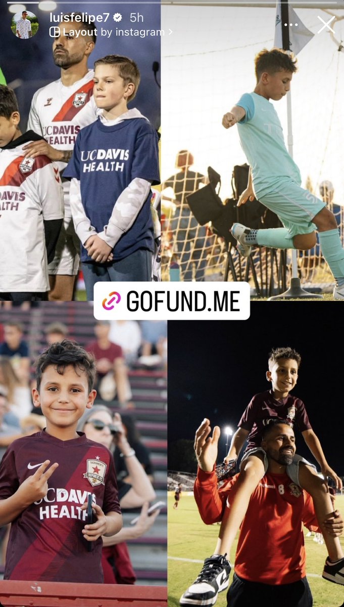 Im lost for words w the support ive had from those around us. Seeing the love we’re receiving in these hard times make this process easier. To my teammates, <a href="/USLChampionship/">USL Championship</a>  players donating and supporting and amazing community of Sacramento I have nothing but ❤️.