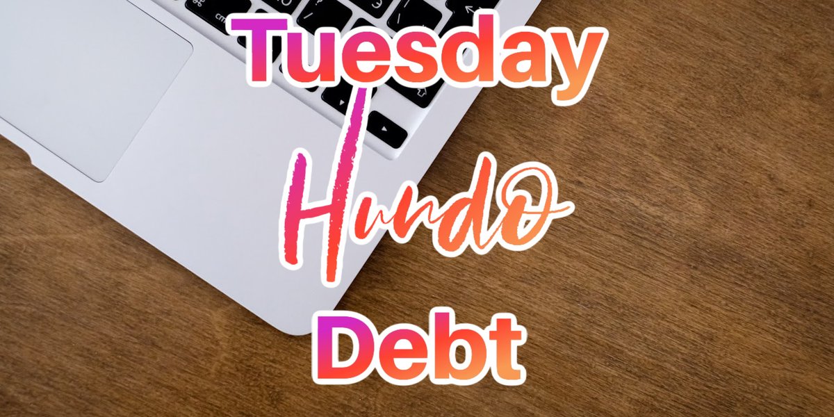 Tuesday's HUNDO word is: DEBT Yes, @MartyErotica and I (@quinnskylar23) went obvious for the day after taxes.