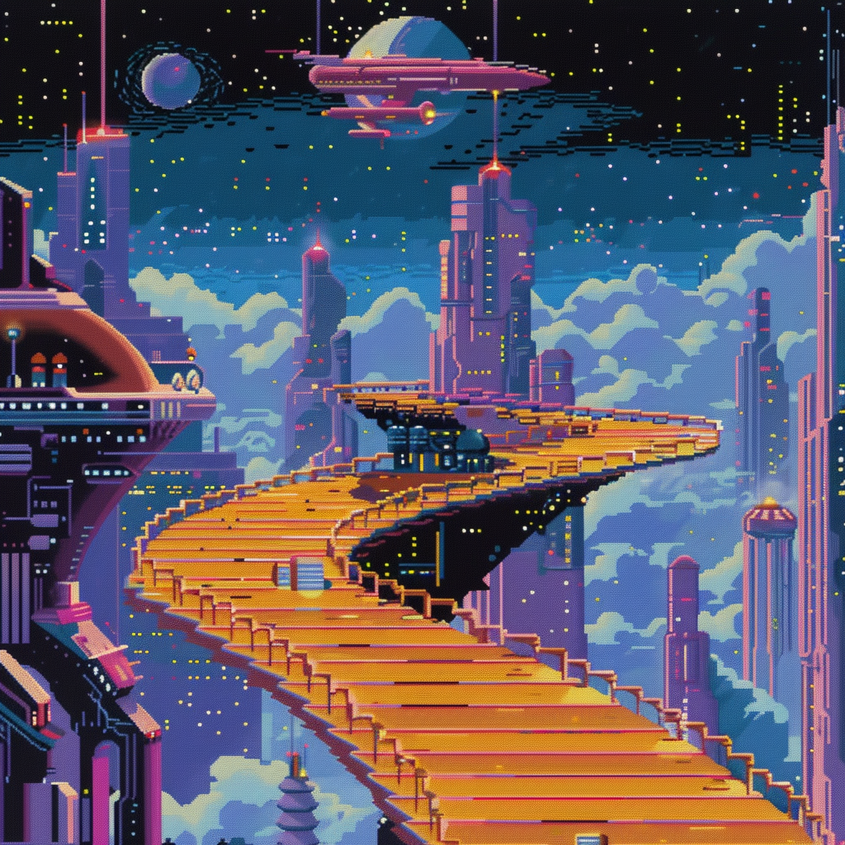 8-Bit Universe

#pixelart #retrofuturism #cybercity #scifiart #pixelcity #digitalart #8bitart #retrogaming #futuristic #neonlights #synthwave #vaporwave #urbanfuturism #pixelscape #instaart #glitchart