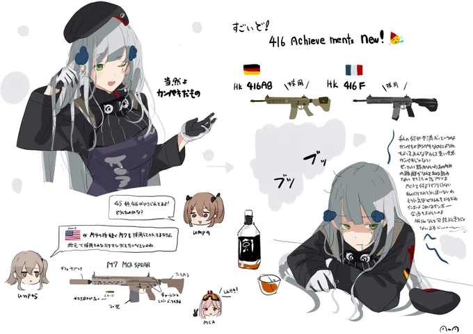 過去絵ですが #416の日 #GirlsFrontline 