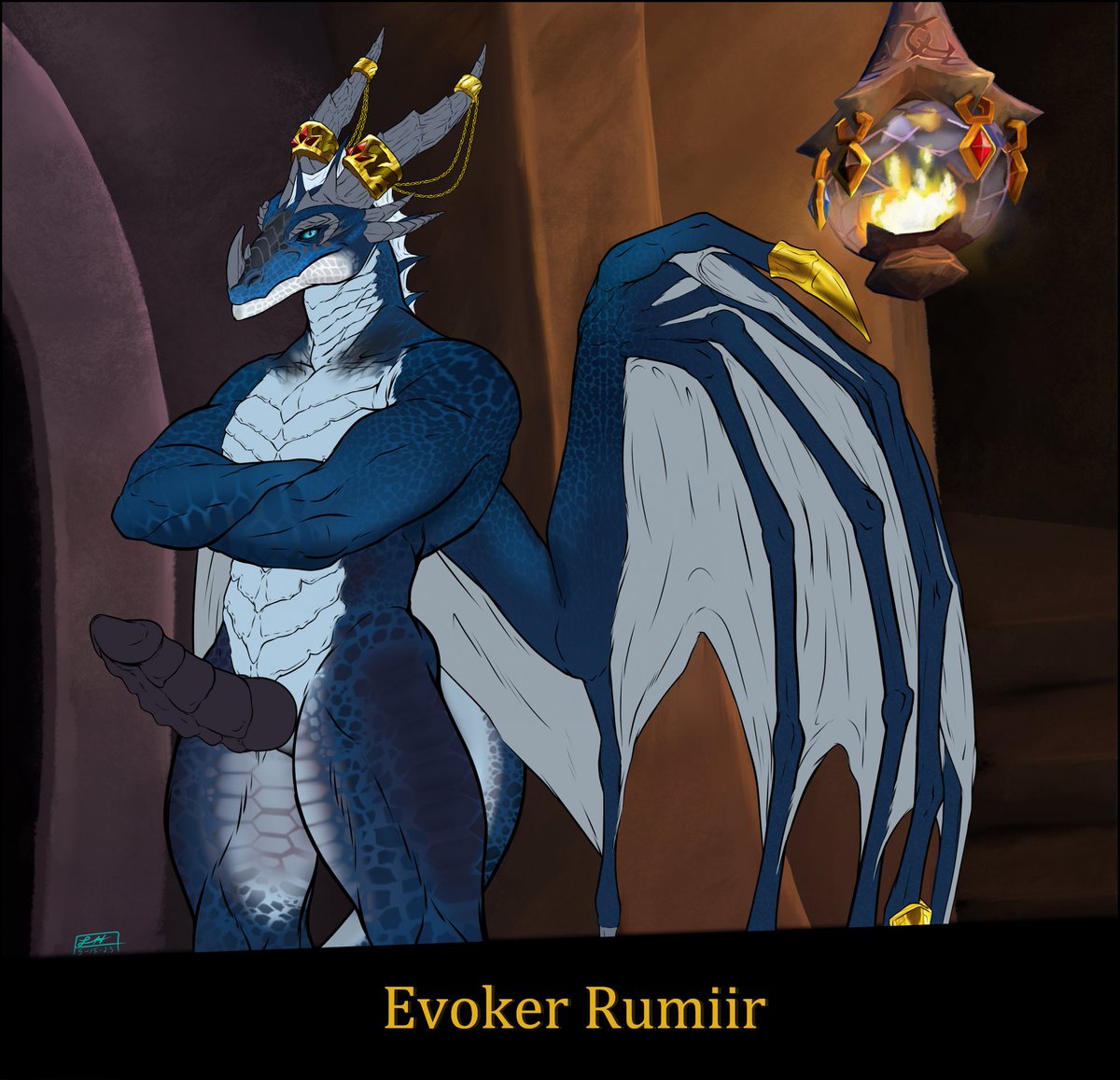 Figured I would throw up my Dracthyr for those who like them. I think he came out really well thanks to  <a href="/DagnoBlue/">Copper (COMMS OPEN)</a>