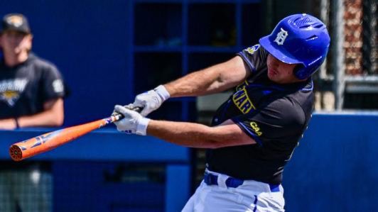 @SaintMarksHS Alumnus, and current @DelawareBASE standout, Eric Ludman is @CAASports Player of the Week after batting .500 (8-for-16) with 5 homers, double, 11 RBI, 12 runs in 5 games last week! Ludman tied UD single-game record w/ 3 HRs in Sunday 14-11 win vs Northeastern!🔰🏅⚾️