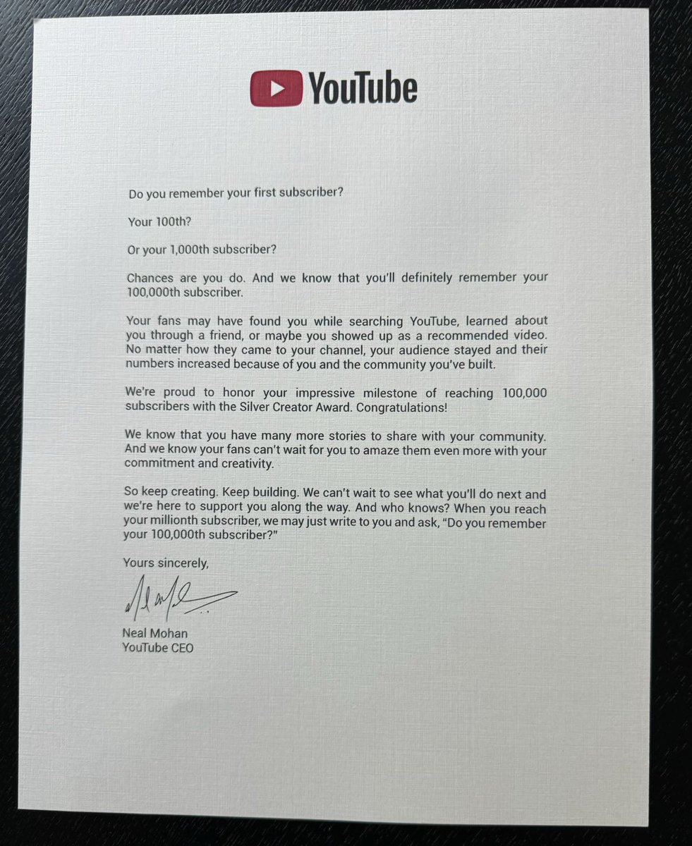 谢谢大家给我们的十万粉丝，YouTube的奖杯今天寄到啦！深度长视频在这个时代需要更多的耐心，但好内容一定会被看见！我们会朝着更高品质继续努力💪 你们的每一个点赞、留言和转发都对我们意义重大，Thank you and see you at next milestone.