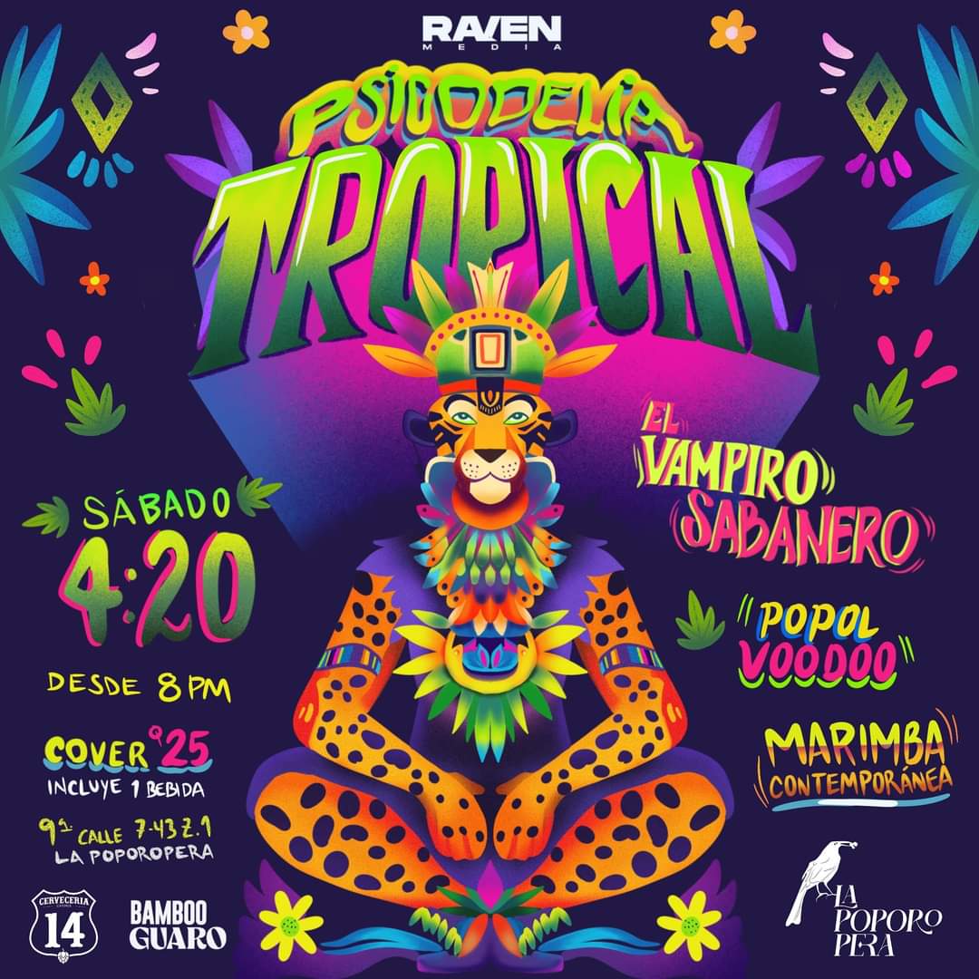 Sábado 20 de abril nos vemos en #LaPoporopera junto a #ElVampiroSabanero y #PopolVoodoo!!!

Noche increible!!!
8pm
Q25

#Musica #marimbacontemporanea #Progresivo #Instrumental