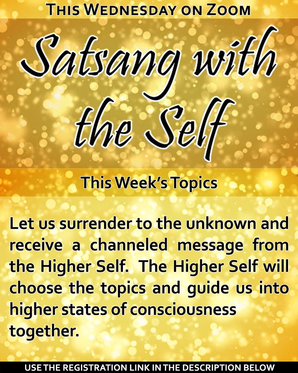 ⭐ HIGHER SELF CHANNELING THIS WEDNESDAY ON ZOOM ⭐ 

😄 Receive the video recording to continue to use and benefit from. This week's topics are:

🧘 Join channelhigherself.com/blog/live-stre…

#channeledmessages #spiritualpodcast #higherself #satsang