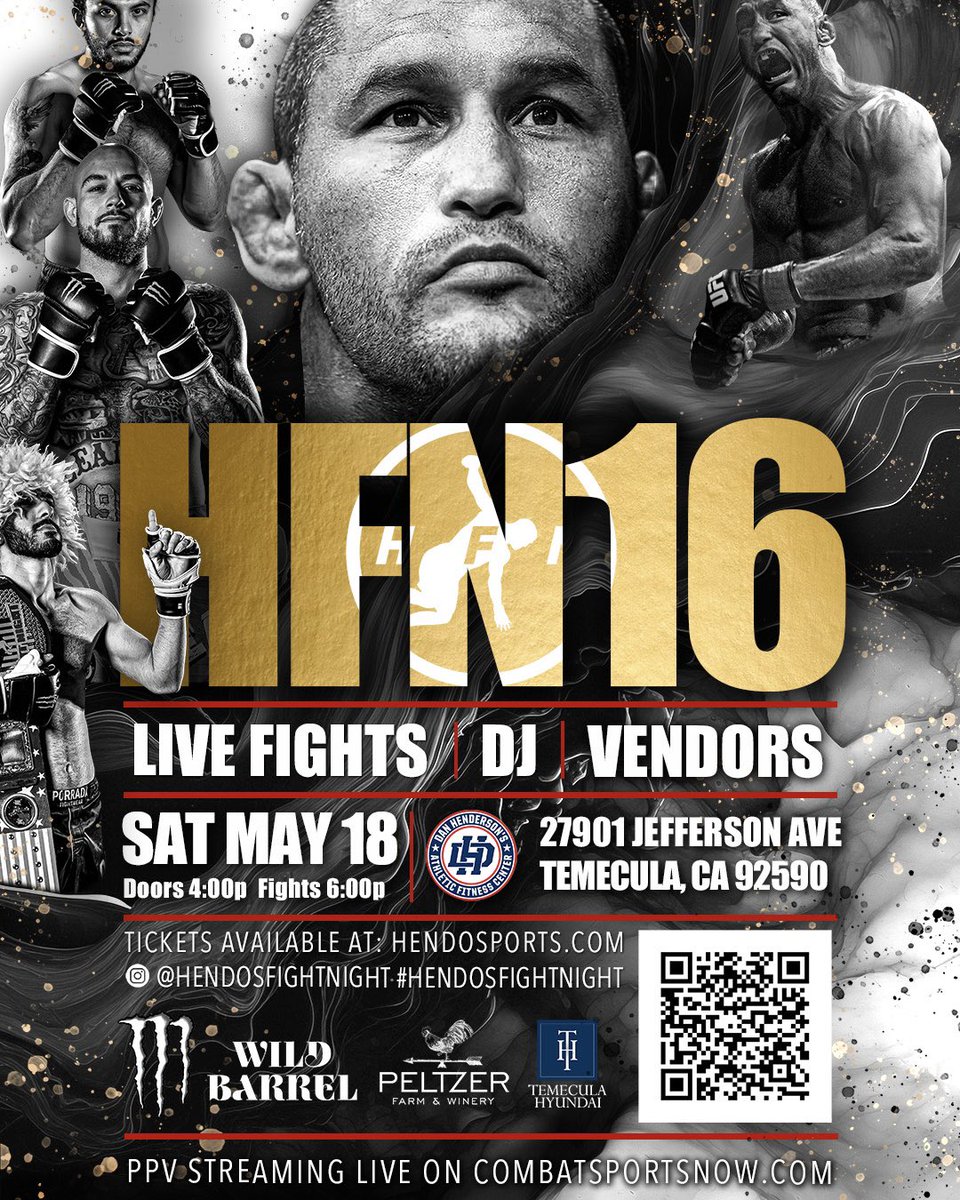 My 16th fight night at my gym in Temecula is coming up May 18th. Tickets available at Hendosports.com See you guys there