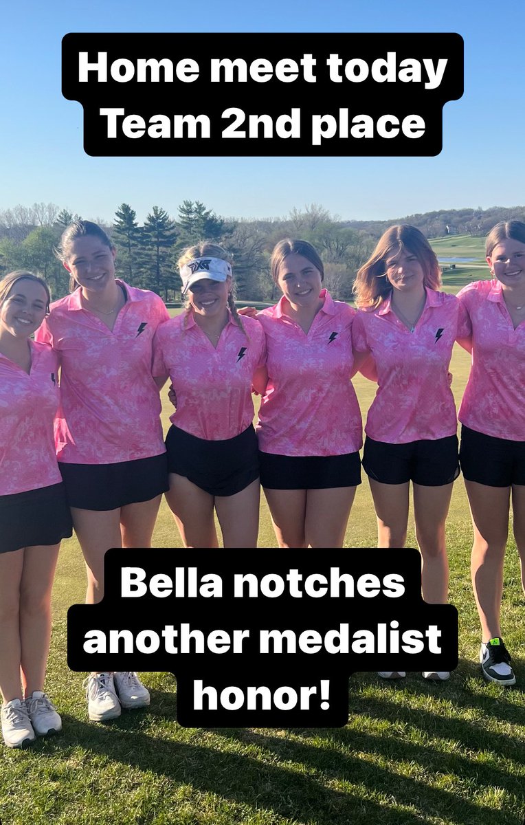 Beautiful day to play today. Bella was able to notch another medalist honor and the team finished 2nd!