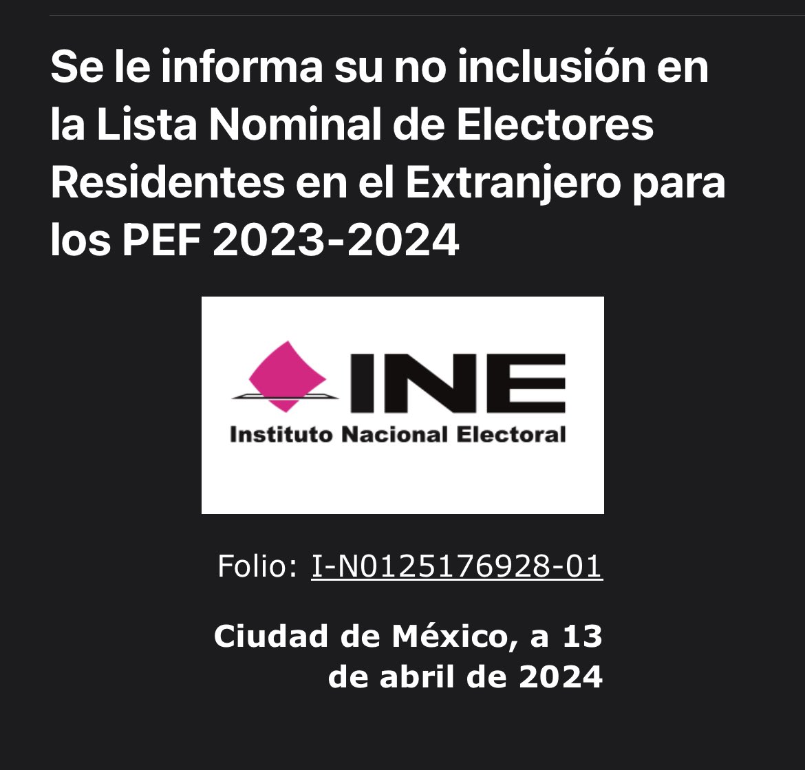 ruthesma's tweet photo. Sin explicación del porque mi solicitud fue rechazada (mi comprobante de domicilio está a mi nombre y era actualizado) y llamando a las líneas que proporcionan sin obtener respuesta, exijo mi derecho a votar!! @GuadalupeTadei @INEMexico #VotoExtranjeroNoSeToca https://t.co/IKH1C7tWNq