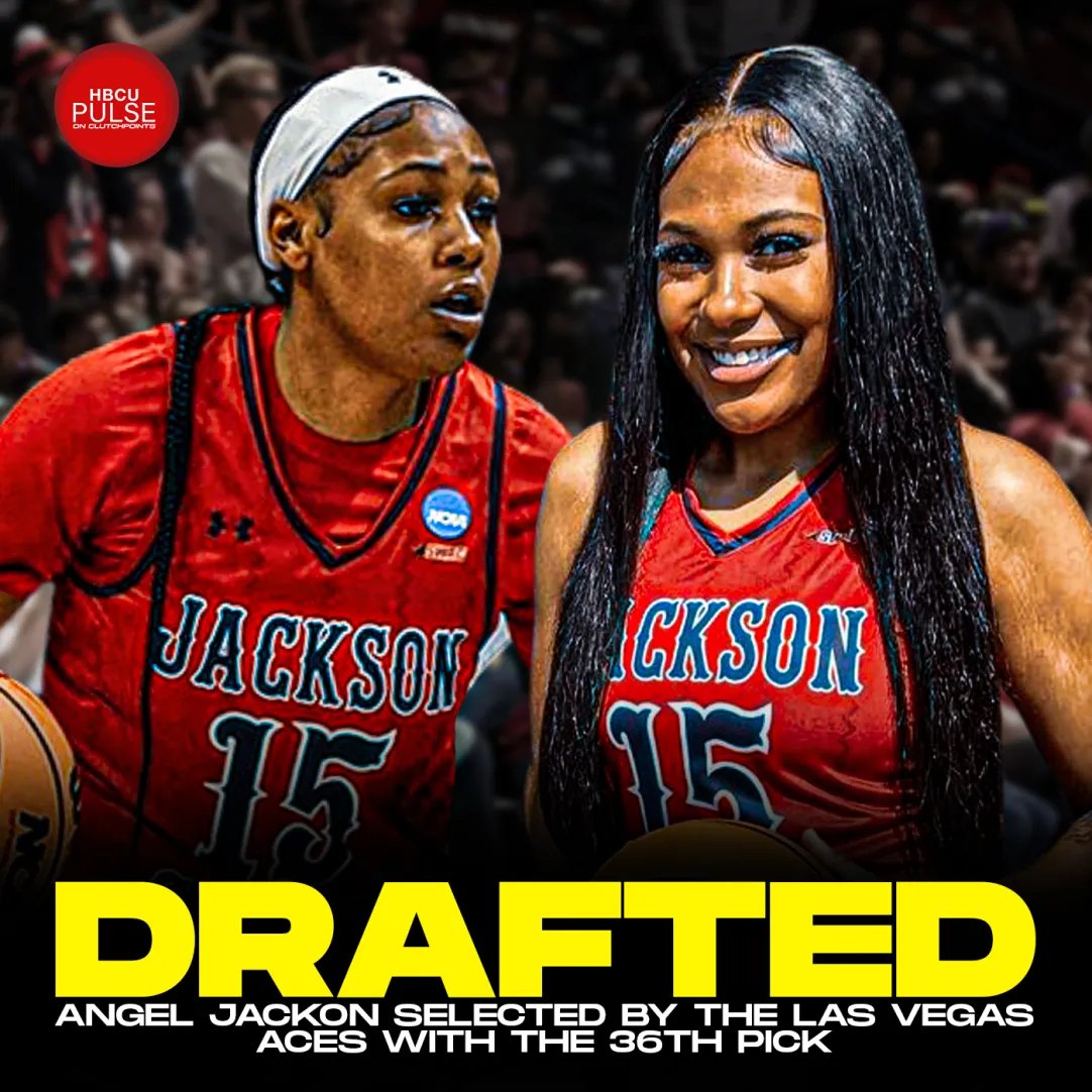 Jackson State star Angel Jackson is joining the two-time defending champion Las Vegas Aces, as she was selected 36th overall in the 2024 WNBA Draft! Read more: clutchpoints.com/jackson-state-…