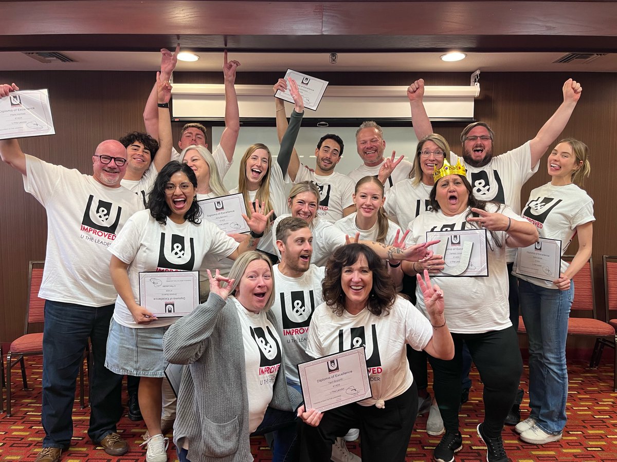 UandImproved's tweet photo. Team 41424, U are ALL AMAZING! 👏👏 These leaders absolutely crushed it this weekend and we can't wait to see the leaps they will make next! CongratUlations Team 41424 on your U The Leader graduation. This is only the beginning! ❤️ https://t.co/SttWbR6Pin