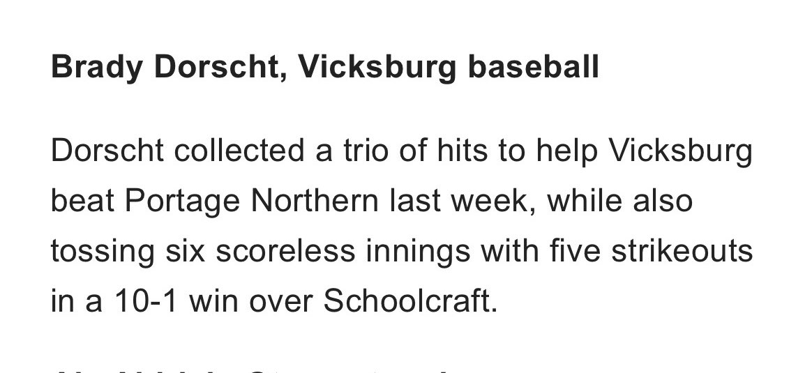 Got nominated for MLIVE athlete of the WEEK!