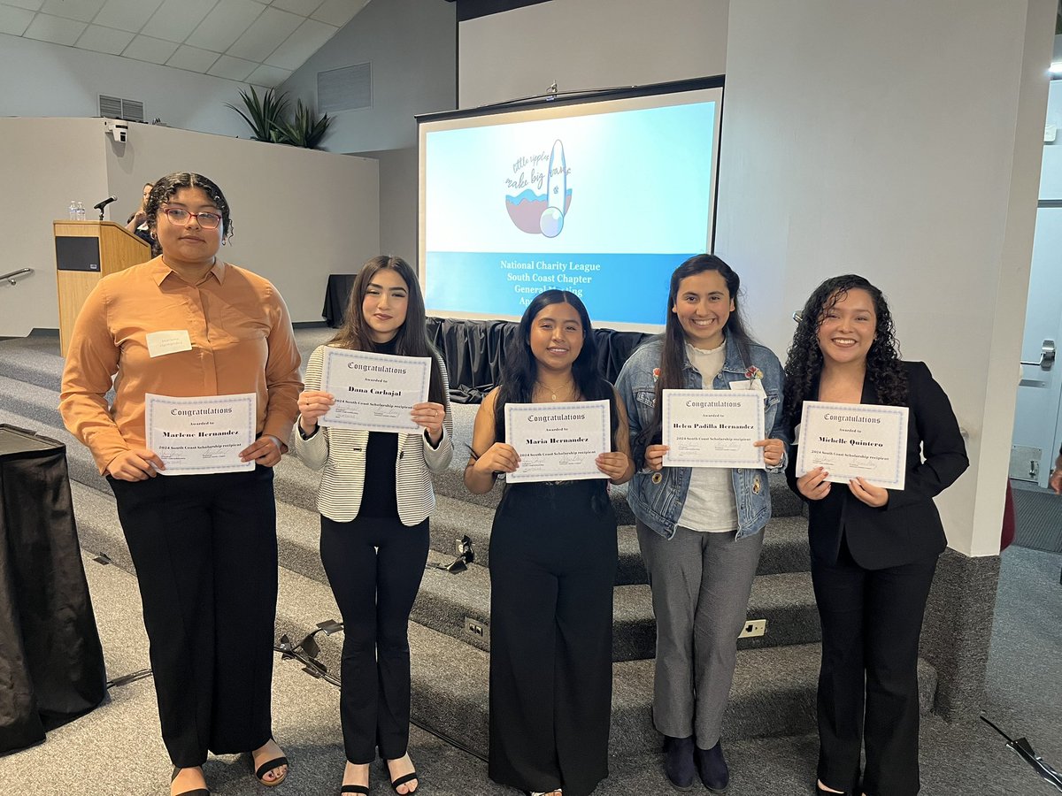 Congratulations to our Jordan students who received a total of $14,000 in scholarships from the National Charity League South Coast Scholarship Foundation. #PantherPride #JordanScholars 🐾💙🖤