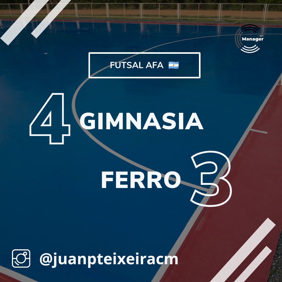 JuanPTeixeiraCM's tweet photo. #FutsalAFA ⚽️🇦🇷 | #Fecha5
⚪🔵 #Gimnasia 4️⃣
🟢🟢 #FerroCarrilOeste 3️⃣
#futsalargentino #Futsal #afa #FutsalTV #afafutsal #vivimosfutsalafa #pasionfutsal #adostoquesfutsal #futsal⚽ #futsala #futsalplayer https://t.co/sVZNnNOP3G