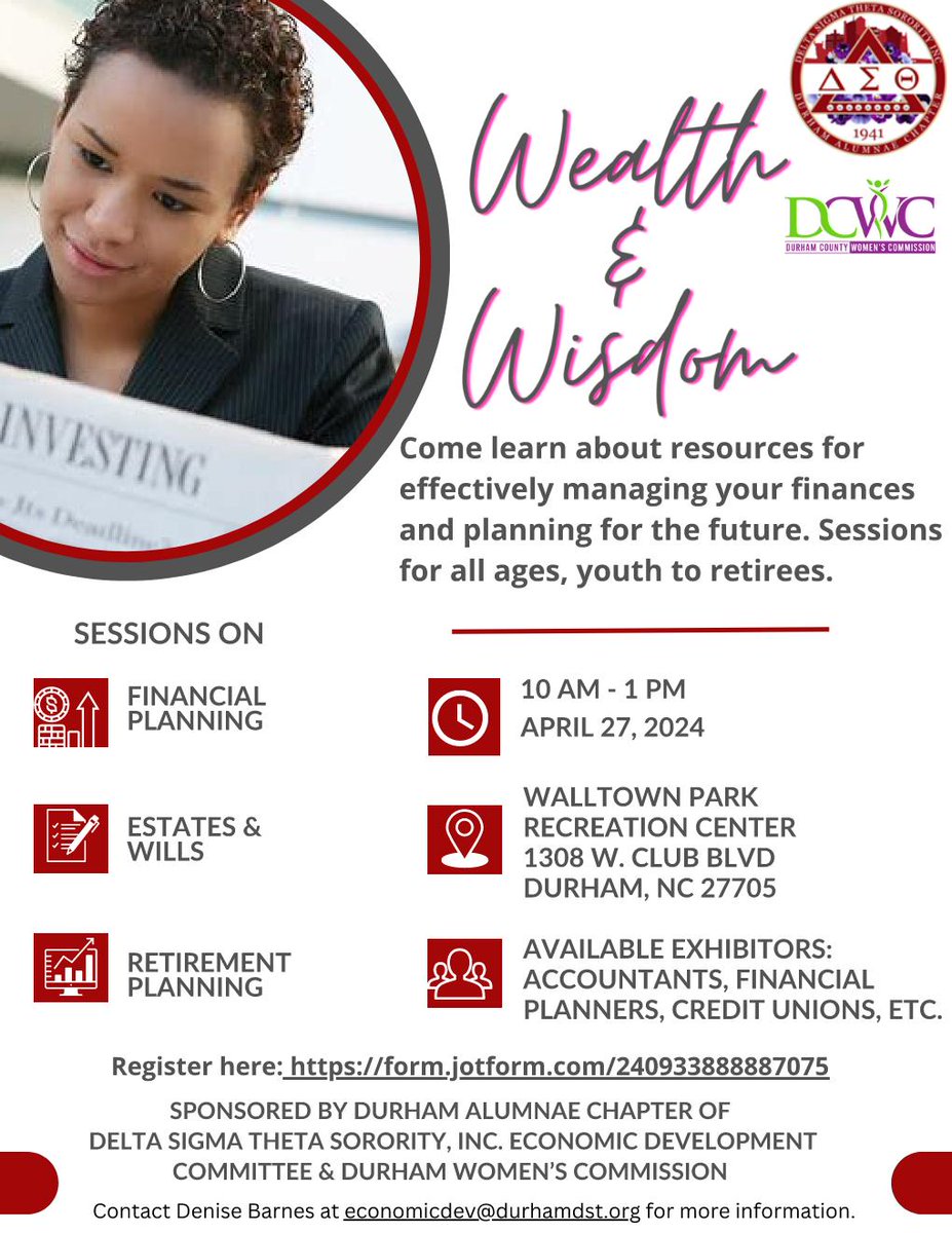 Wealth &amp; Wisdom 
Click to register: form.jotform.com/240933888887075
Details: Walltown Park, 27Apr2024, 10am -1pm
Feel free to share this post!!