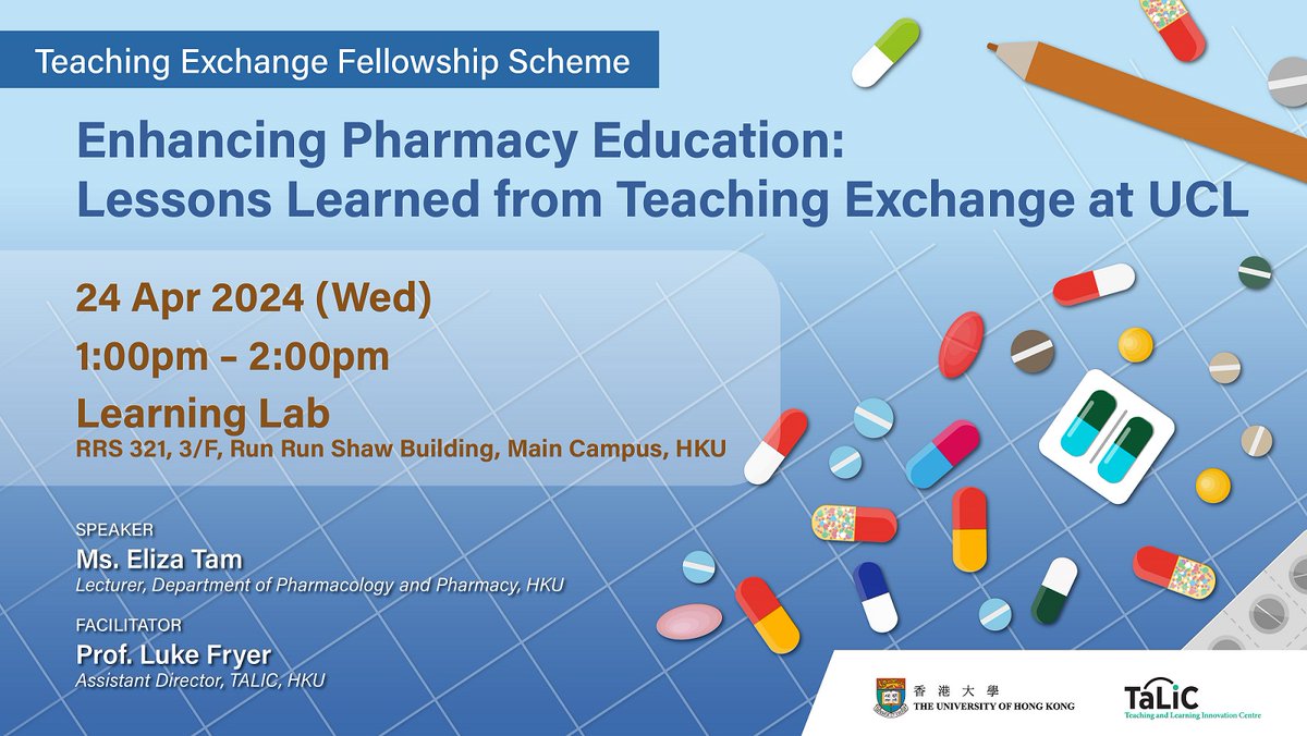 🎓💼 In this TEFS seminar, we are delighted to have Ms. Eliza Tam sharing knowledge & experiences acquired from University College London (@ucl). 📚 If you are looking for insights on how to transform lessons learned to practice, don't miss this seminar! 🧪🌟 #TALIC_Event #HKU