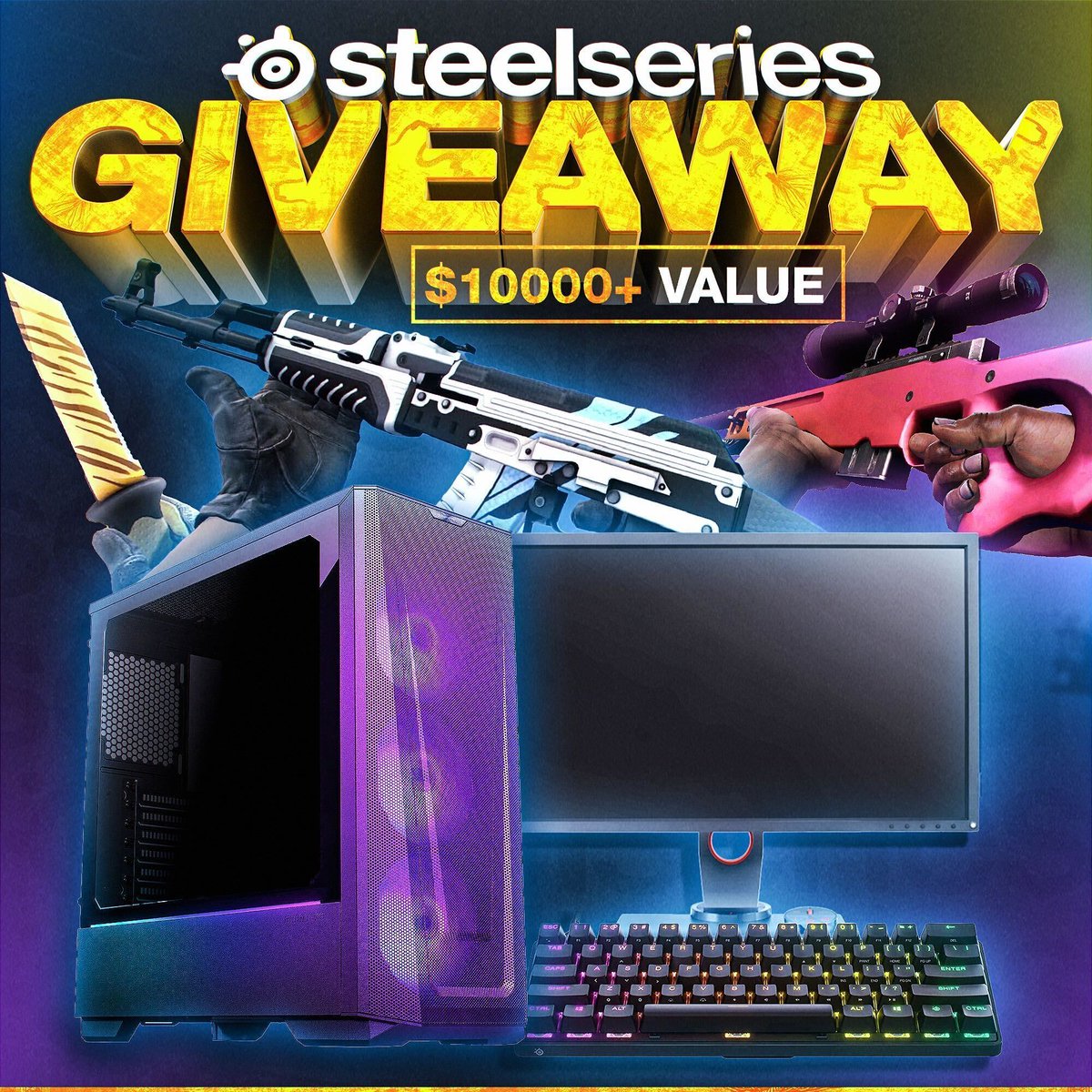 download Moments, record, and share a CS2 clip to win ⏬ 🎁 high end gaming pc 🎁 stiletto // talon // ursus CH 🔪 🎁 full SteelSeries peripheral setup enter in 3 easy steps... > steelseri.es/vlq