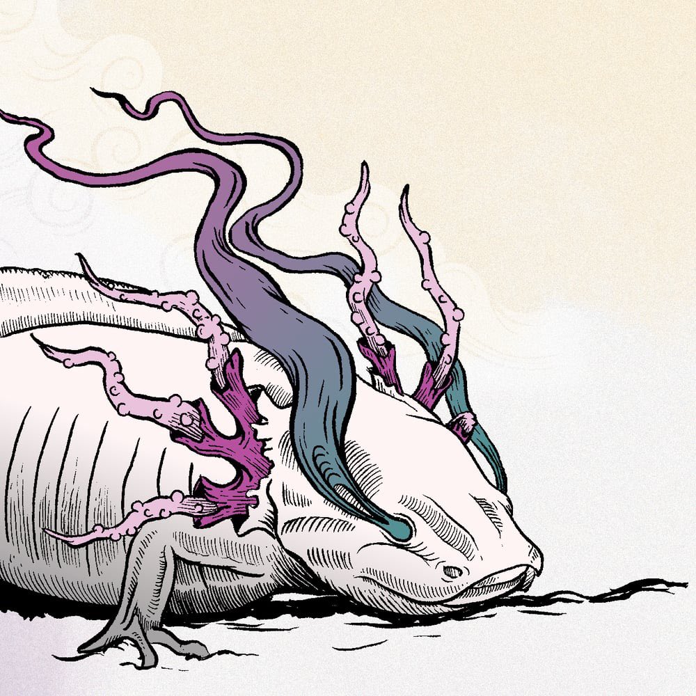 His works are painstakingly intricate hand drawings of pure animalistic imagination. Added this ‘Alien’ from the very accessible Bestial Spirit collection by <a href="/MatMiller_art/">Mat Miller</a> #illustraion 
zora.co/collect/zora:0…