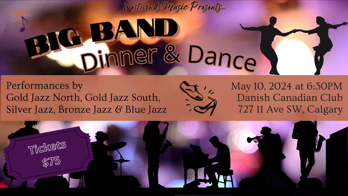 Tickets now available for our annual Big Band Dinner & Dance! Find them here: westwindsmusic.org/event-details/…
#dance #bigband #jazz #yyc #calgaryevents #music #musicevent